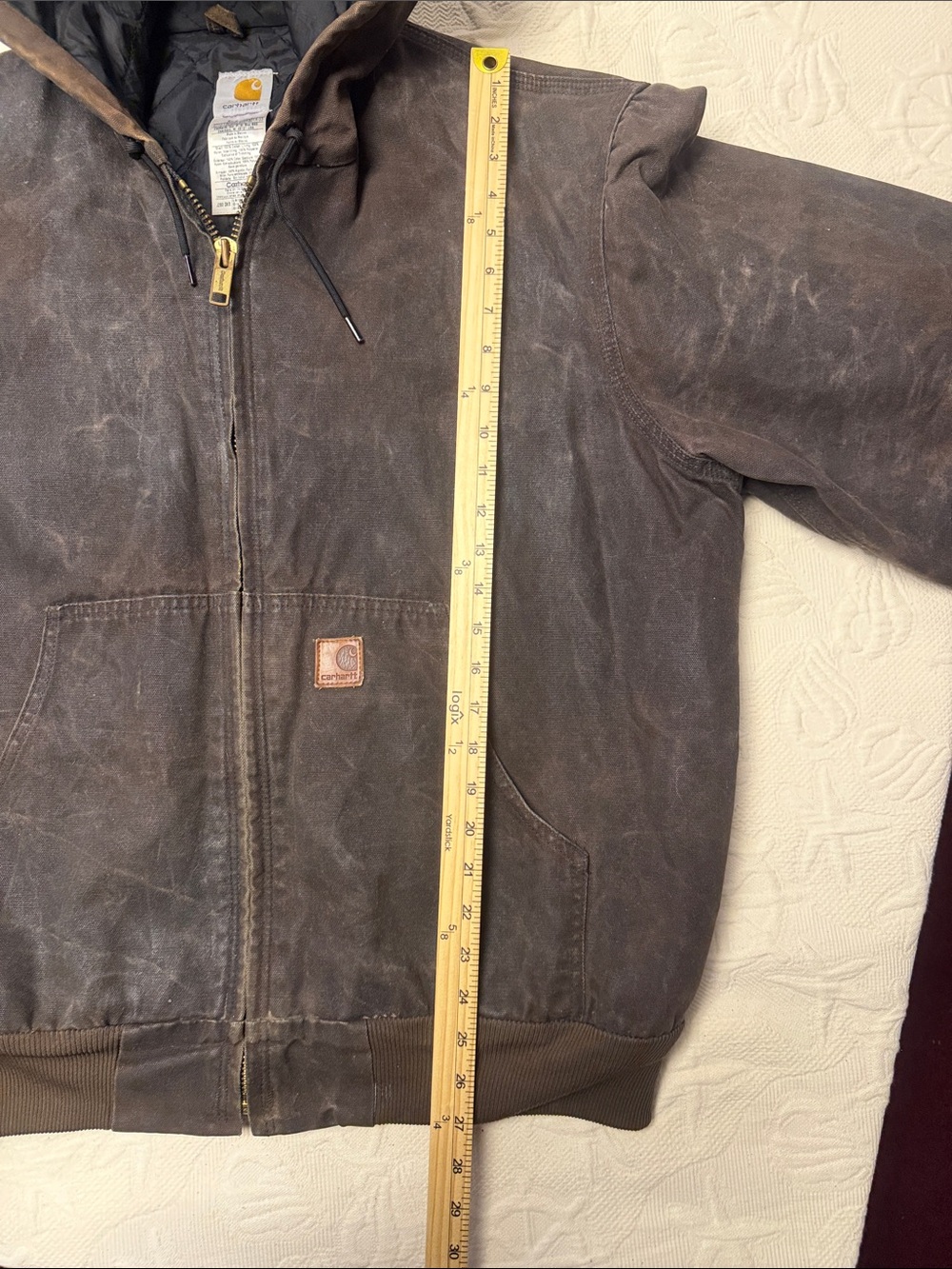 Vintage Carhartt waxed cotton work jacket L - Picture 11 of 13